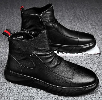 Men's High Top Casual Leather Martin Boots