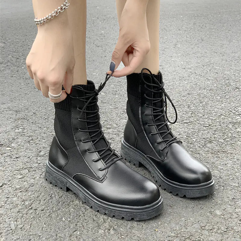 Fashionable Women's Martin Boots with Thick Sole (Fall/Winter)