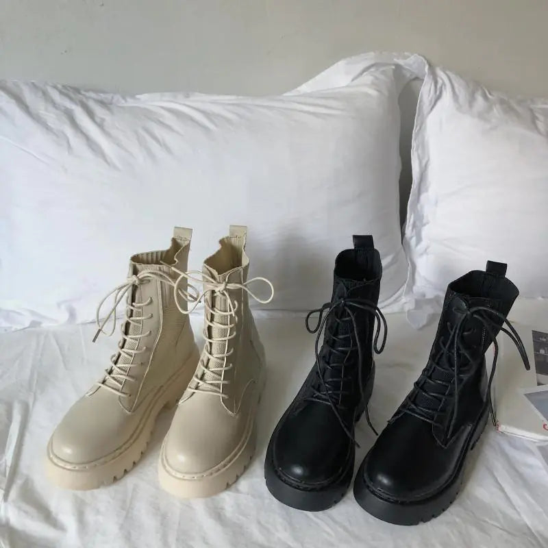 Fashionable Women's Martin Boots with Thick Sole (Fall/Winter)