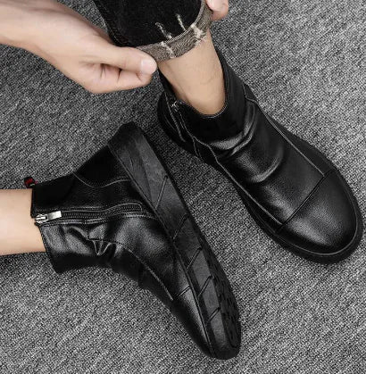 Men's High Top Casual Leather Martin Boots